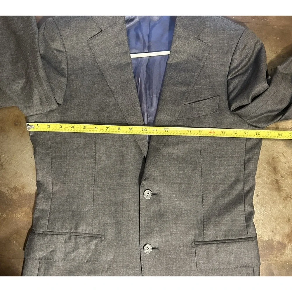 SuitSupply Lazio Blazer Jacket Wool Mens 40L Slim Gray Vitale Barbaris Canonico